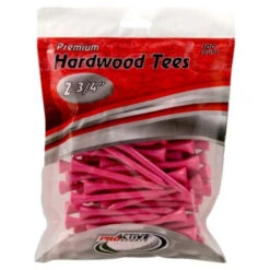 ProActive Premium Sports Hardwood Golf Tees 2.75" -CaddiesShack Sales Store 2.75 Pink 100