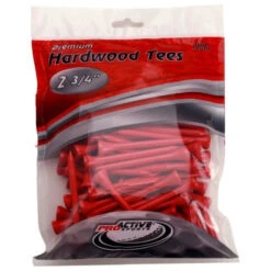 ProActive Premium Sports Hardwood Golf Tees 2.75" -CaddiesShack Sales Store 2.75 Red 100