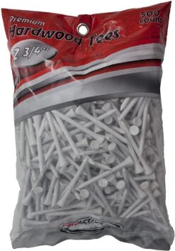ProActive Premium Sports Hardwood Golf Tees 2.75" 500 Count -CaddiesShack Sales Store 2.75 White 500