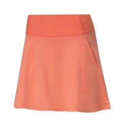 Puma Women's PWRShape Solid Golf Skirt -CaddiesShack Sales Store 2021PWRShapeSolidWovenSkirt GeorgiaPeach