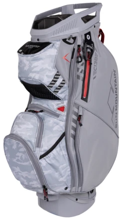 Sun Mountain 2023 C-130 14-Way Divided Golf Cart Bag -CaddiesShack Sales Store 2023 C130 230300 cadet gray camo red