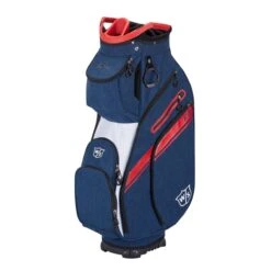 Wilson Staff EXO II Golf Cart Bags -CaddiesShack Sales Store 5537dd395b99fd6943e8a6ebf6b013c965e6801d WGB6650NA 0 WS EXO II CART NA RD WH