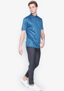 Callaway Jack Nicklaus Black Label By Perry Ellis All Over Mini Foulard Polo Shirts -CaddiesShack Sales Store AllOverMiniFoulardPolo DeepDiveBlue4