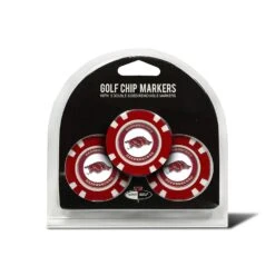 Team Golf NCAA Magnetic Poker Chip Ball Markers -CaddiesShack Sales Store Arkansas 3 Pack