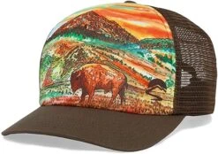 Sunday Afternoons Artist Series Trucker Hats -CaddiesShack Sales Store BisonSunset