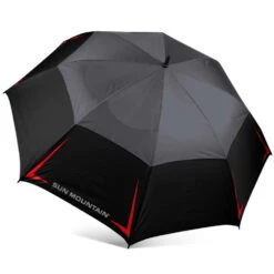 Sun Mountain Golf 68" Manual Umbrella -CaddiesShack Sales Store Black Gunmetal Red