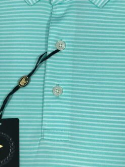Callaway Jack Nicklaus Black Label By Perry Ellis Feeder Stripe Polo Shirts -CaddiesShack Sales Store BlackLabelPolo FeederStripe ArubaBlue1