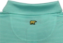 Callaway Jack Nicklaus Black Label By Perry Ellis Feeder Stripe Polo Shirts -CaddiesShack Sales Store BlackLabelPolo FeederStripe ArubaBlue3