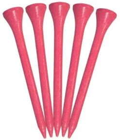 Pride Sports Wood Golf Tees 2.75 X 100 Count -CaddiesShack Sales Store Classic Wood Tee 2.75 100 count Citrus Pink
