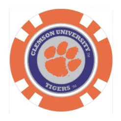 Team Golf NCAA Magnetic Poker Chip Ball Markers -CaddiesShack Sales Store Clemson1
