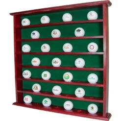 Golf Ball Display Cabinet - 49 Golf Balls -CaddiesShack Sales Store ClubHouseGolfBallDisplay 49b