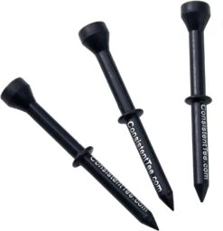Consistent Tee Golf Tees 10 Pack - 3.25" -CaddiesShack Sales Store ConsistentTees Black2