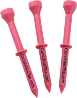 Consistent Tee Golf Tees 10 Pack - 3.25" -CaddiesShack Sales Store ConsistentTees Pink2
