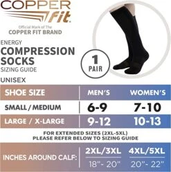 Copper Fit Energy Compression Socks -CaddiesShack Sales Store CopperFit CompressionSocksSM2