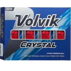 Volvik Crystal Focus Colored Golf Balls -CaddiesShack Sales Store CrystalFocus2022 RubyRed