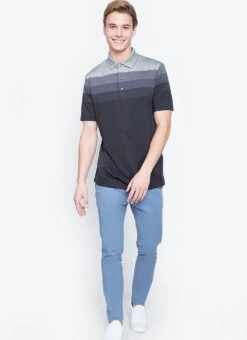 Callaway Jack Nicklaus Black Label By Perry Ellis Engineered Jacquard Polo Shirts -CaddiesShack Sales Store EngineeredJacquardPolo Caviar4