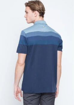 Callaway Jack Nicklaus Black Label By Perry Ellis Engineered Jacquard Polo Shirts -CaddiesShack Sales Store EngineeredJacquardPolo ClassicNavy2