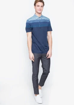 Callaway Jack Nicklaus Black Label By Perry Ellis Engineered Jacquard Polo Shirts -CaddiesShack Sales Store EngineeredJacquardPolo ClassicNavy4