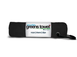 Clip Wipes Microfiber Golf Greens Towel -CaddiesShack Sales Store Greens Towels Jet Black
