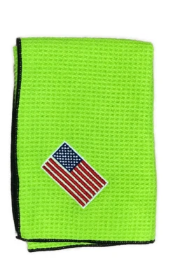 Joseph Elliott USA Embroidered Flag 18" X 18" Micro Fiber Towels -CaddiesShack Sales Store JE1