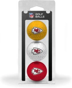 NFL Golf Balls 3 Ball Gift Pack -CaddiesShack Sales Store Kansas City Chiefs 3 ball pack NFL