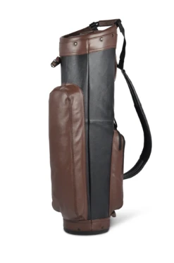 Sun Mountain Golf Leather Cart Bag -CaddiesShack Sales Store LeatherCartBlack BrownAltShot1