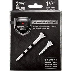 Maxfli Performance Series Low Resistance White Golf Tees - 50 Pack