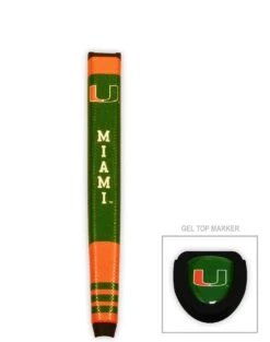 Team Golf NCAA Collegiate Putter Grips With Magnetic Ball Marker -CaddiesShack Sales Store Miami Hurricanes PutterGrip 44401