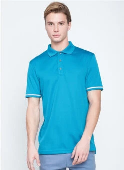 Callaway Jack Nicklaus Black Label By Perry Ellis Mini Jacquard Polo Shirts -CaddiesShack Sales Store MiniJacquardPolo DeepDiveBlue2