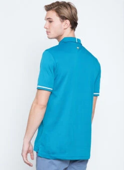 Callaway Jack Nicklaus Black Label By Perry Ellis Mini Jacquard Polo Shirts -CaddiesShack Sales Store MiniJacquardPolo DeepDiveBlue3