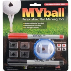 MyBall Personalized Ball Marking Tool -CaddiesShack Sales Store MyBall Marking Tool Gambler