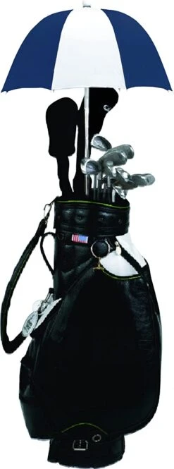 Rain Caddy Golf Bag Umbrella -CaddiesShack Sales Store NavyWhite0