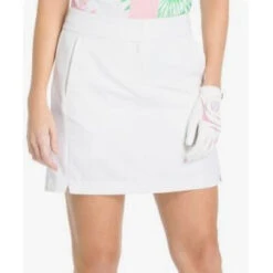 Izod Golf Ladies Notched Skorts -CaddiesShack Sales Store Notched Skort White