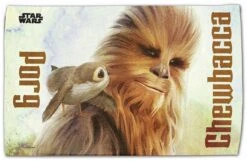 Star Wars Fan Towels 16" X 25" -CaddiesShack Sales Store Star Wars Chewbacca and Porg Towel