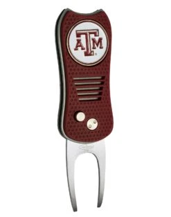 Team Golf Retractable Switchblade Switchfix Divot Tool Ball Marker - NCAA -CaddiesShack Sales Store TexasAM Aggies Switchfix 44448 152