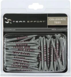 WinCraft Team Effort Collegiate Golf Tees 40 Pack -CaddiesShack Sales Store Texas A M Aggies Tees