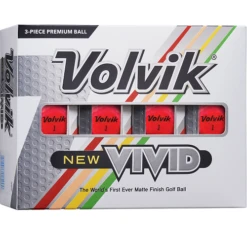 Volvik Vivid Matte Finish Golf Balls - Dozen 18 Volvik Vivid Matte Finish Golf Balls - Dozen -CaddiesShack Sales Store Vivid PINK
