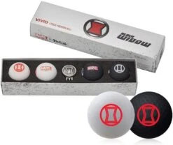 Volvik Marvel Limited Edition Marvel Golf Ball Gift Packs -CaddiesShack Sales Store Volvik Vivid Marvel Black Widow Gift Pack