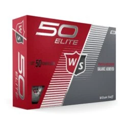 Wilson Staff 50 Elite Golf Balls -CaddiesShack Sales Store WGWP17900 2019 50 Elite White Right Hero