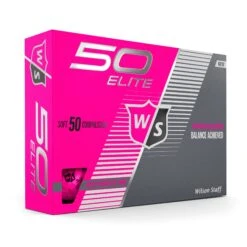 Wilson Staff 50 Elite Golf Balls -CaddiesShack Sales Store WGWP17930 2019 50 Elite Pink Right Hero
