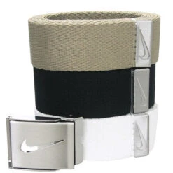 Nike 3-in-1 Web Belt Packs 16 Nike 3-in-1 Web Belt Packs -CaddiesShack Sales Store WebBelt WhiteKhakiBlack