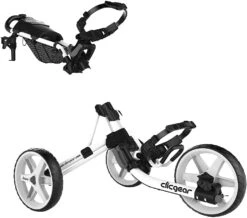 Clicgear Golf 3-Wheel Push Cart Model 4.0 -CaddiesShack Sales Store White 0