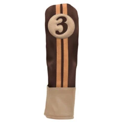 Sahara Retro Vintage #3 Fairway Wood Headcovers -CaddiesShack Sales Store fw 3 hc chocolate tan