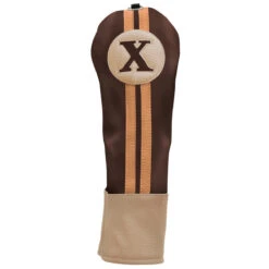 Sahara Retro Vintage #X Fairway Wood Headcovers -CaddiesShack Sales Store fw x hc chocolate mocha