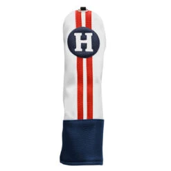 Sahara Retro Vintage Hybrid Headcovers -CaddiesShack Sales Store hy hc red white blue