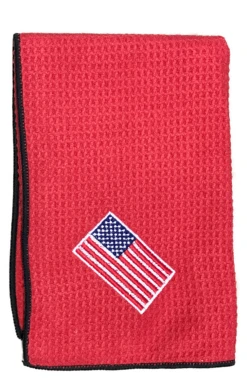 Joseph Elliott USA Embroidered Flag 18" X 18" Micro Fiber Towels -CaddiesShack Sales Store je11