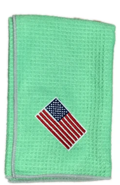 Joseph Elliott USA Embroidered Flag 18" X 18" Micro Fiber Towels -CaddiesShack Sales Store je7