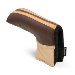Sahara Retro Vintage Blade Putter Headcovers -CaddiesShack Sales Store retro putter hc brown tan